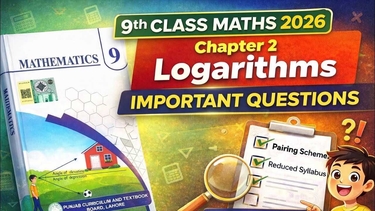 9th Class Maths Chapter 2 Logarithms Important Questions | Must Prepare Before Board Exam 2026