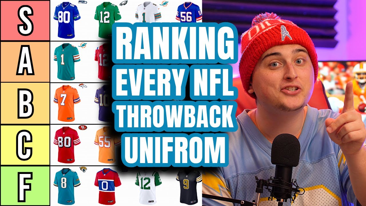 RANKING EVERY NFL THROWBACK UNIFORM!! (Tier List Edition)