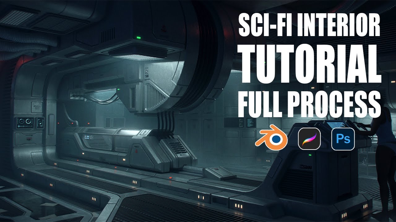 SciFi Interior Concept Art: Tutorial Trailer