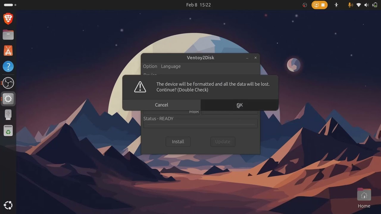 Как создать загрузочную флешку Windows 11 в Ubuntu 24.10 с помощью Ventoy