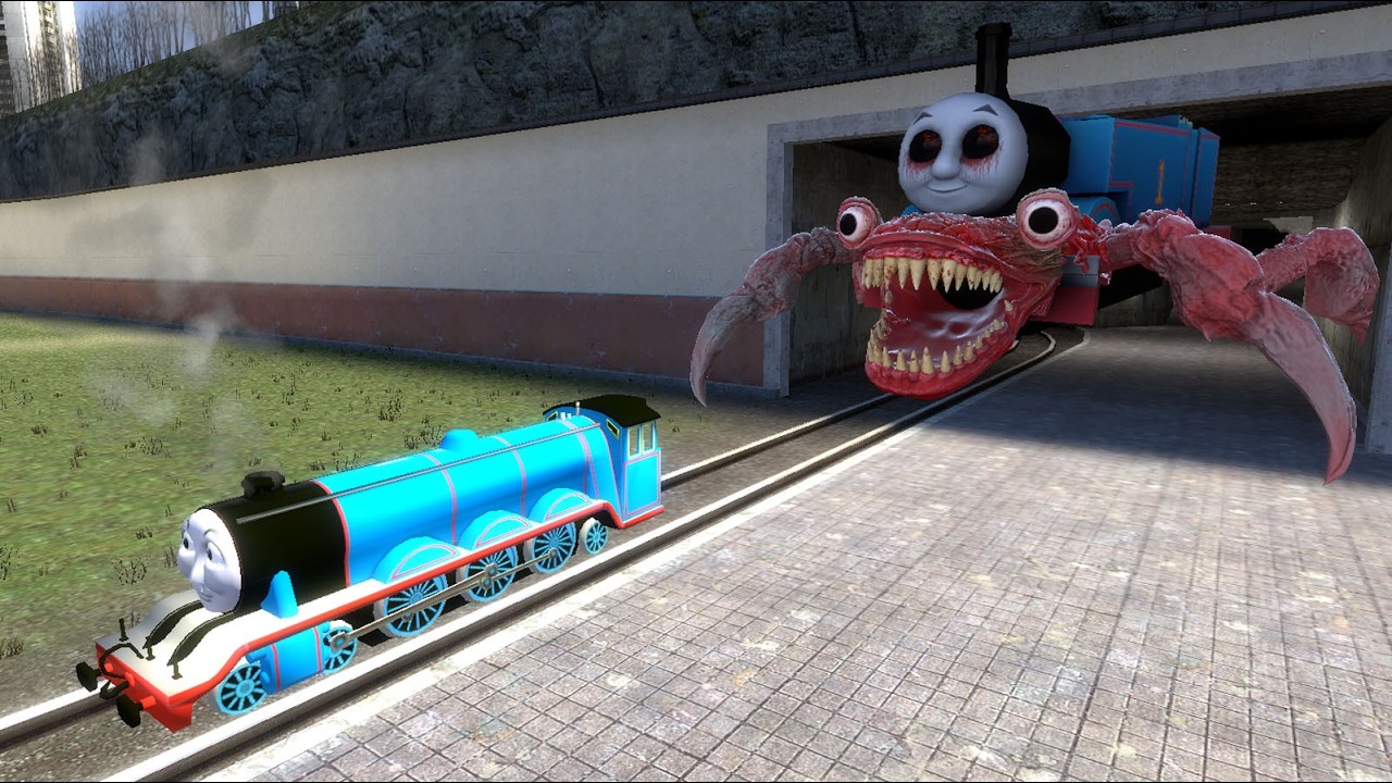 RESCUE THOMAS THE TRAIN FROM THE GIANT CRAB MONSTER IN Garry's Mod 🔥🔥🔥