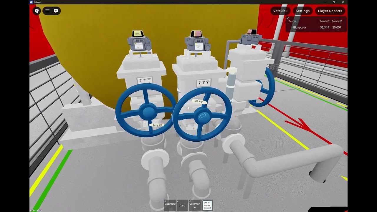 RBWRS (Realistic Boiling Water Reactor Simulator) Roblox trying to startup unit 2 solo