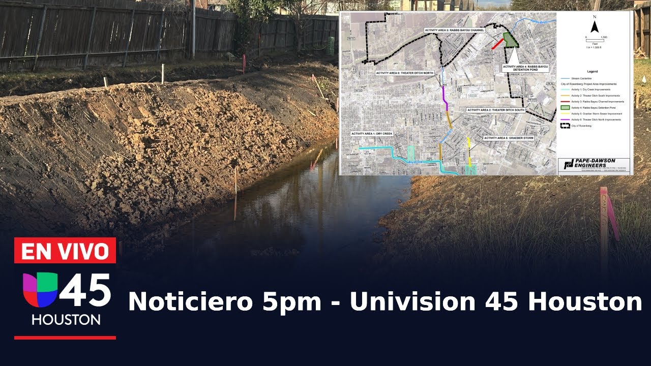 Avanzan obras para mejorar el drenaje y prevenir inundaciones en la ciudad de Rosenberg, Texas