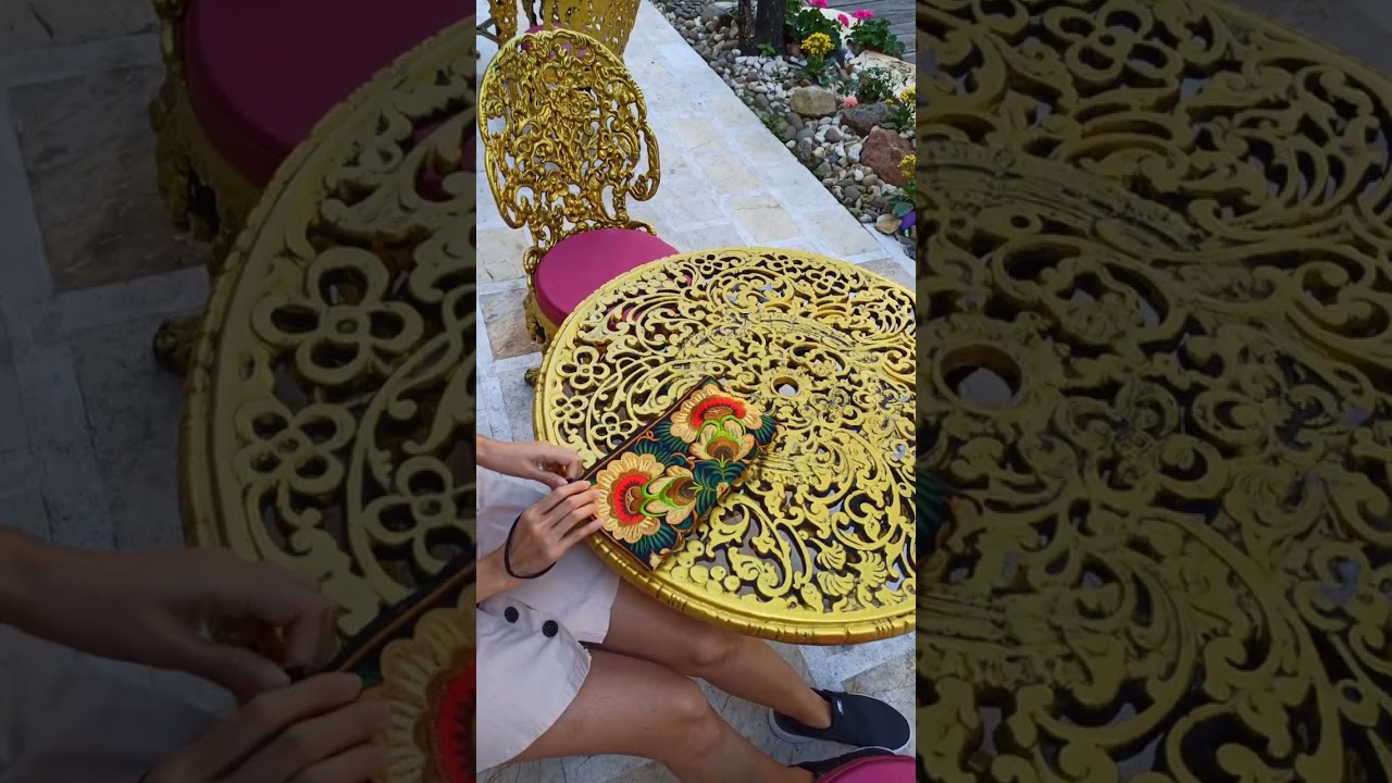 Sabai Jai Handmade Floral Embroidered Clutch Ethnic Boho Bag Lifestyle in Northern Thailand