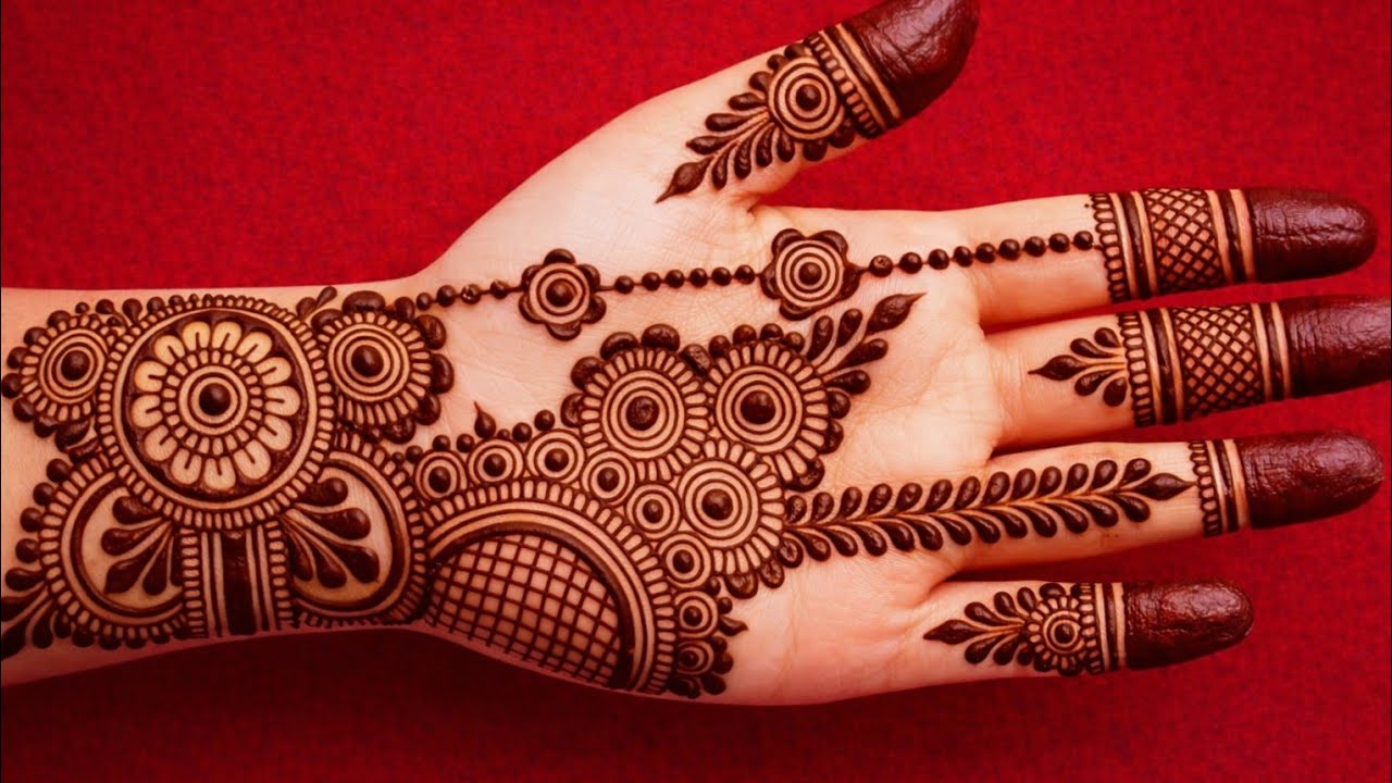 ✨ Elegant Light Brown Arabic Mehndi Design | Soft & Detailed Floral Pattern
