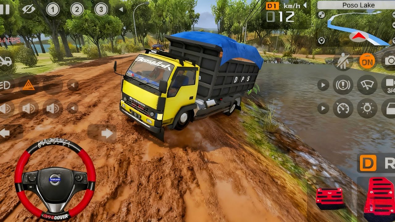 Truk Oleng Ragasa Dump Mengangkut Pasir Dari Sungai l Mod Bus Simulator Indonesia