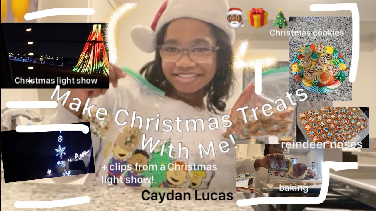 Make Christmas Treats With Me + Clips From A Lightshow! | Caydan Lucas |