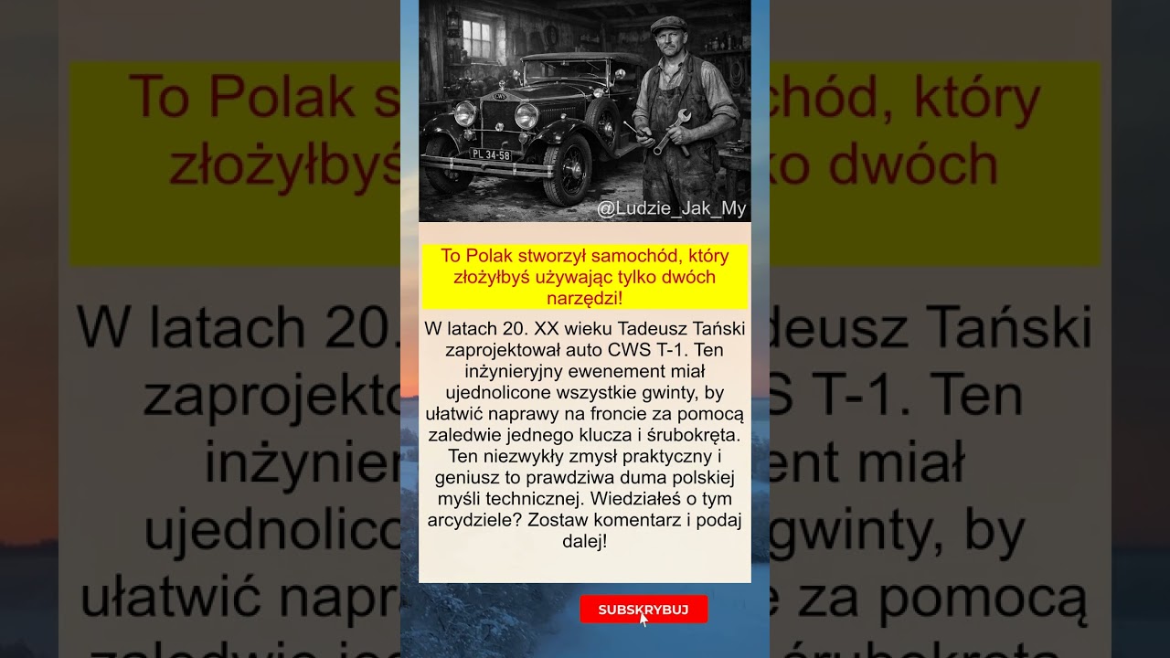 Samoch&oacute;d rozkładany JEDNYM kluczem?! 🇵🇱 CWS T-1