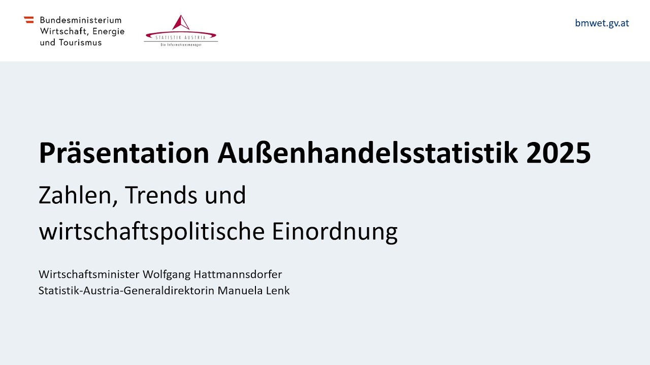 Präsentation Außenhandelsstatistik 2025 - Zahlen, Trends und wirtschaftspolitische Einordnung