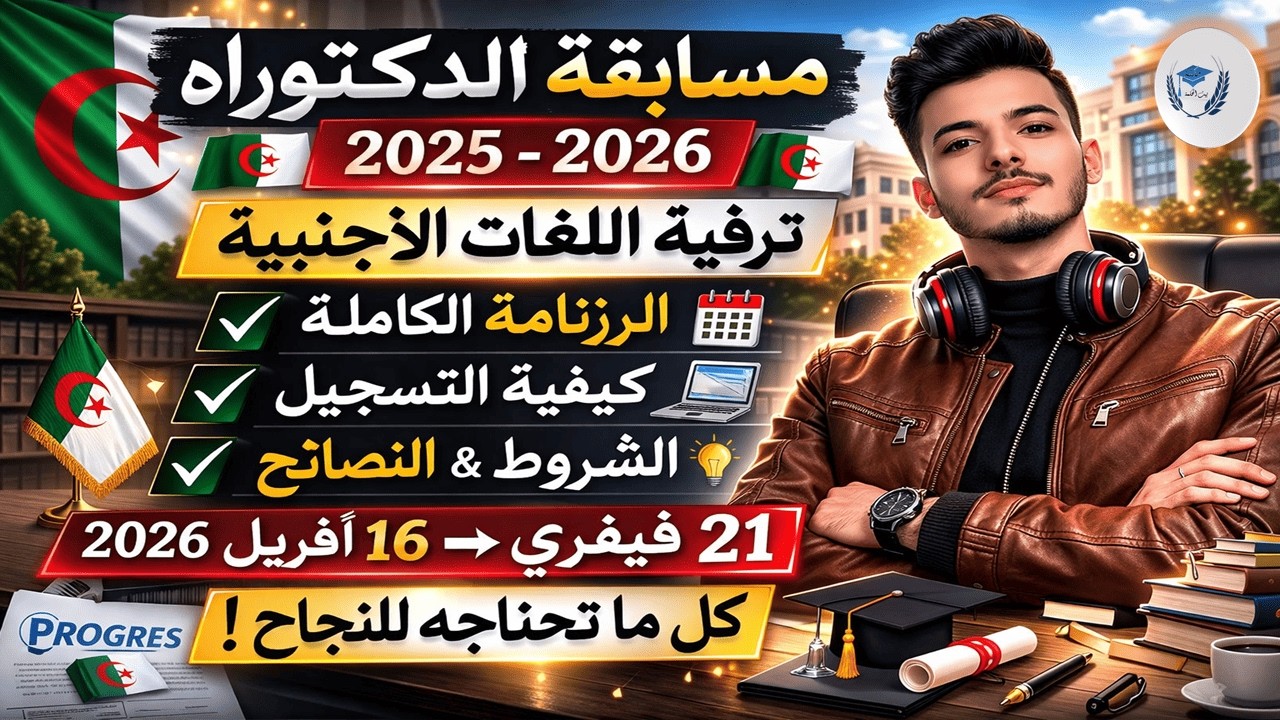 مسابقة الدكتوراه 2025-2026 في الجزائر | رزنامة التسجيل + الشروط كاملة