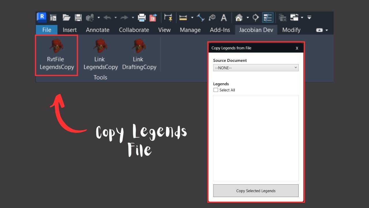 Revit API MVVM: Revit File Legend Copy Plugin