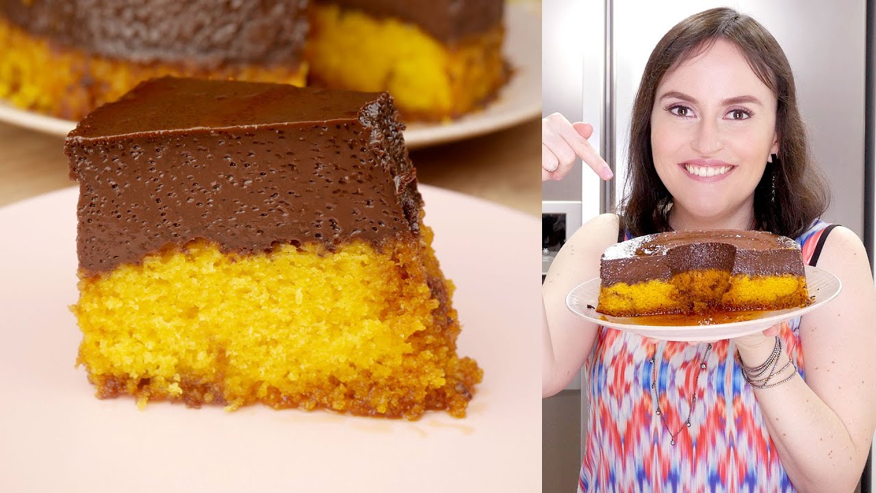 BOLO PUDIM DE CENOURA COM CHOCOLATE | Cook'n Enjoy 737