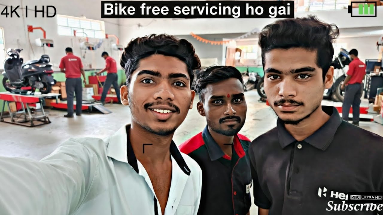 Hero showroom sab subscribe hai bike free 🤗💸 servicing ho gai VLOG 46 || 