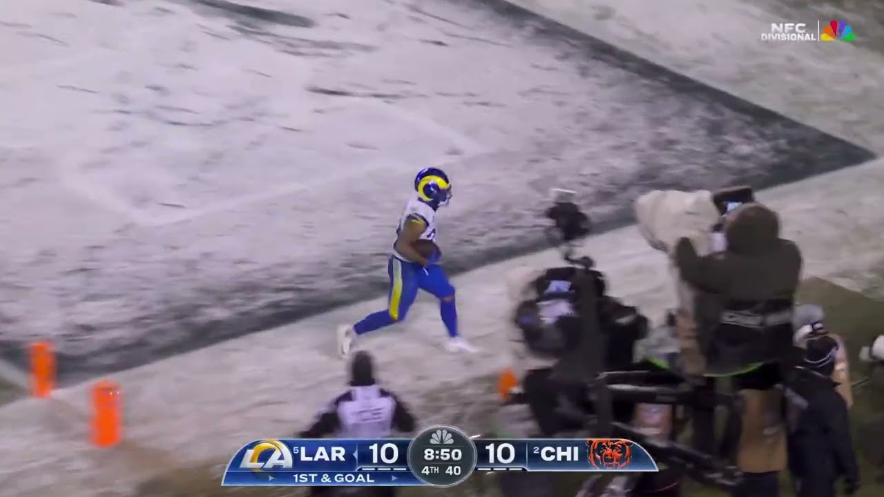 Kyren Williams go ahead touchdown in the 4th - NFL Playoffs - Bears vs Rams