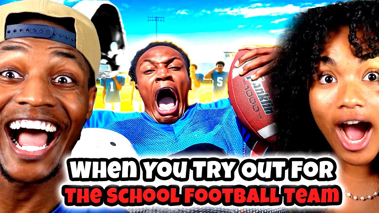 WHEN YOU TRY OUT FOR THE SCHOOL FOOTBALL TEAM… | THEE BLACKBADGER REACTION