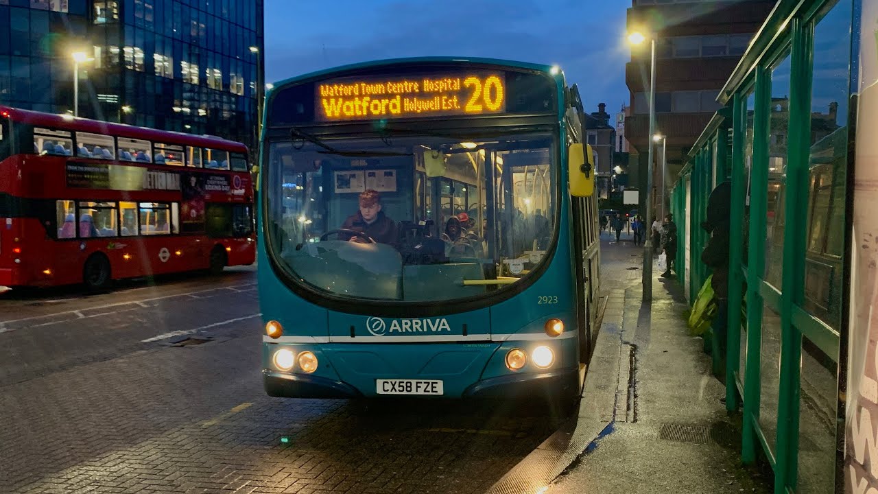 New Transfer | Journey on Arriva Route 20 | VDL/DAF SB200 Wright Pulsar 1 | 2923 (CX58 FZE)
