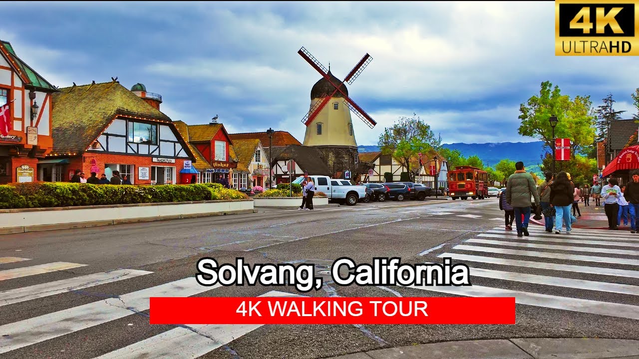 [4K] Solvang, California Walk Around – Best Small Town in the West