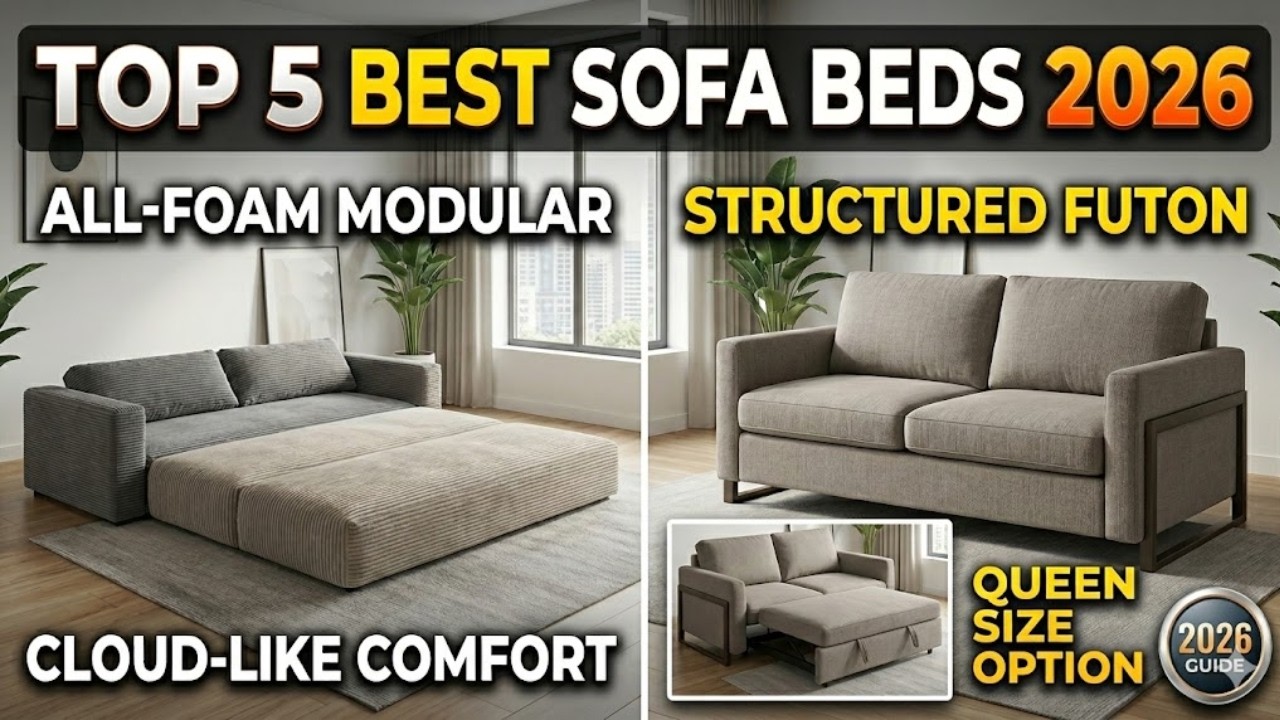 Top 5 Best Sofa Beds 2026 &ndash; Compact, Convertible & Pull-Out Sleeper Couches Reviewed!