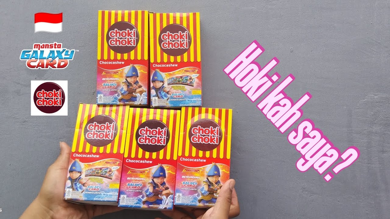 Unboxing 5 Box Choki² #unboxing #monstagalaxycard #monstagalaxycardindonesia #boboiboy #chokichoki 