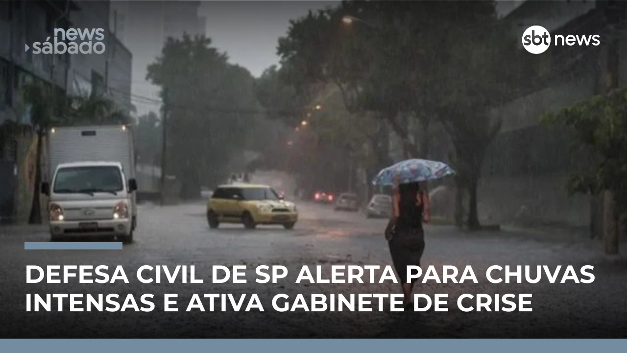 Defesa Civil alerta para chuvas intensas e ativa gabinete de crise em SP | #JornaldoSBTNews