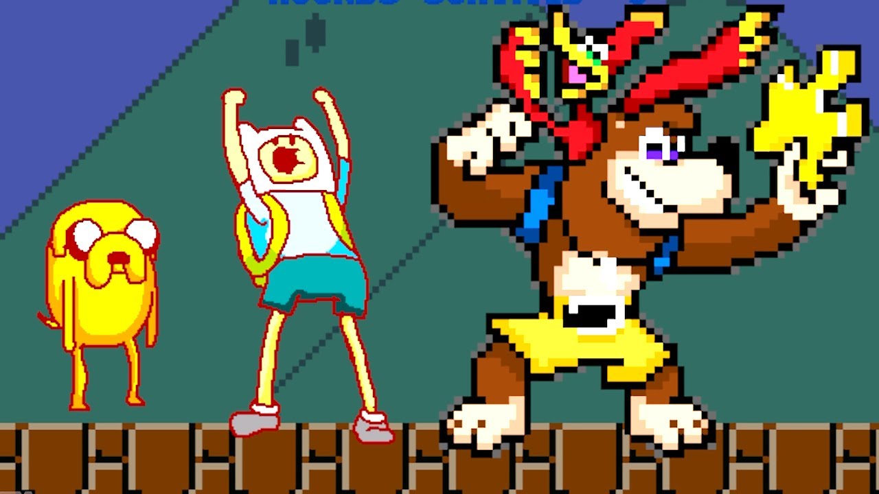 FINN & JAKE TEAM UP WITH BANJOE-KAZOOIE VS MUGEN CHARACTERS IN SURVIVAL MODE