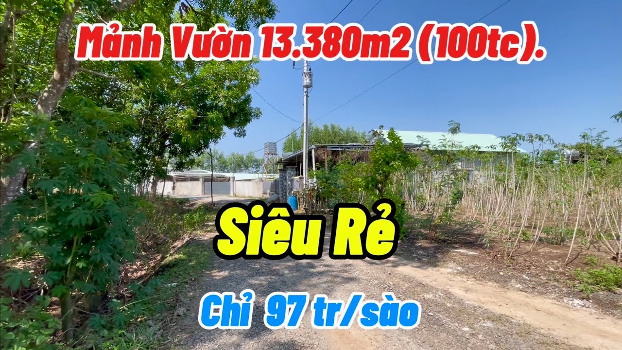 Mảnh Vườn canh tác nông nghiệp, chăn nuôi quá lý tưởng. Sát nhựa. 1,33ha thổ cư 100m2. Chỉ 1,3 tỉ.