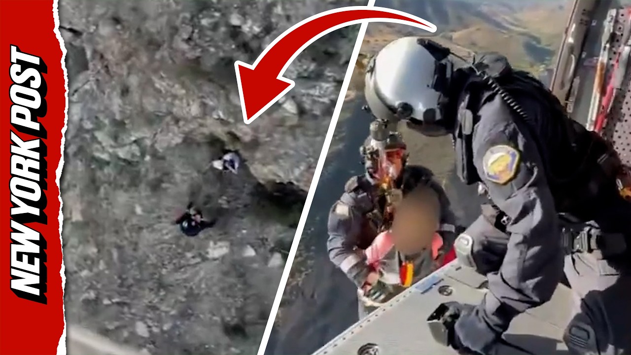 Incredible Moment Hikers Saved From Demise by Helicopter Team