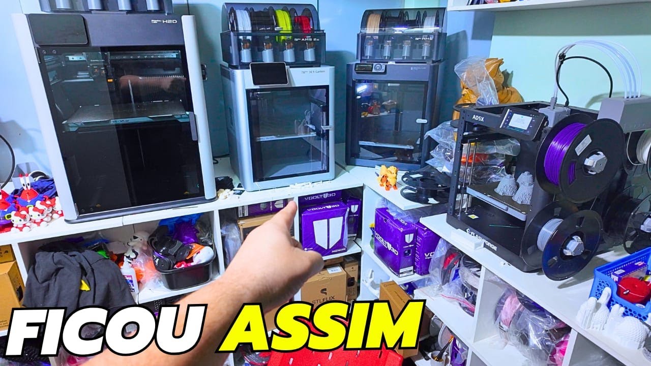COMO FICOU A NOSSA F&Aacute;BRICA DE IMPRESS&Atilde;O3D EM CASA DEPOIS DAS MUDAN&Ccedil;AS