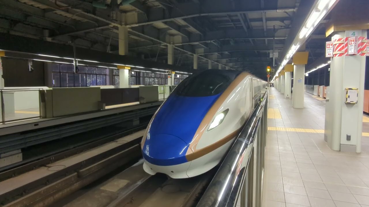 2026年3月20日北陸新幹線金沢(駅)12番のりば3518Eかがやき518号(金沢·長野·)東京行き着発 E7系F3編成運行3518Eかがやき518号(長野上り発大宮·上野·東京停車最終列車)