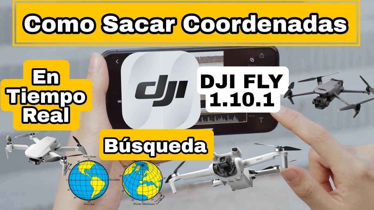 Como Sacar Coordenadas  DJI FLY 1.10-en Pleno Vuelo- Funciona para DJI MINIS hasta Mavic 3 PRO