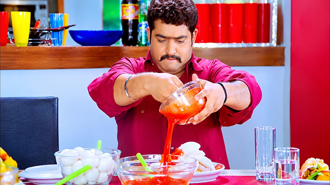 Jr Ntr Food Eating Comedy | Food Comedy | Telugu Eating Scenes | Back To Back Comedy Scenes Latest