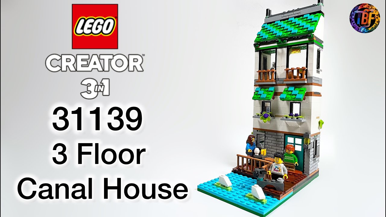 LEGO Creator 3-in-1 31139 Cozy House Alternative Build: 3-Floor Canal House Speed Build