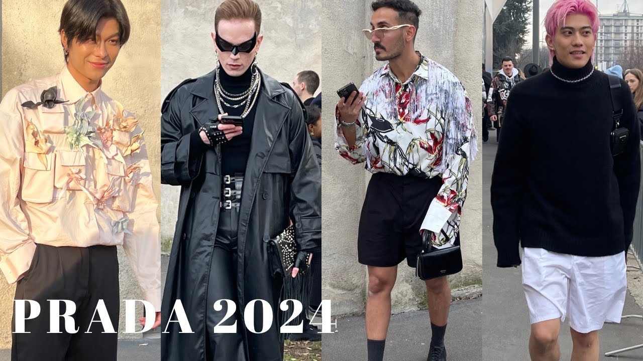 PRADA MENSWEAR FALL-WINTER 2024 | ITALIAN STREET STYLE IN MILAN FASHION WEEK