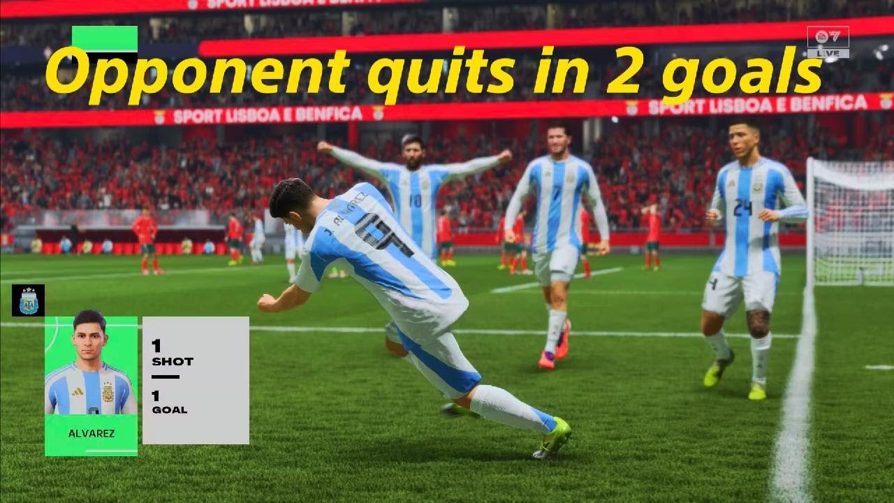 Fifa 26 - Argentina vs Portugal - Opponent quits in 2 goals