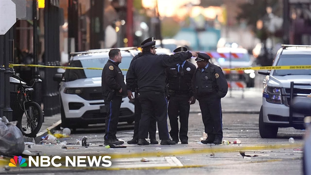 WATCH: Officials provide update after car drives into crowd in New Orleans | NBC News
