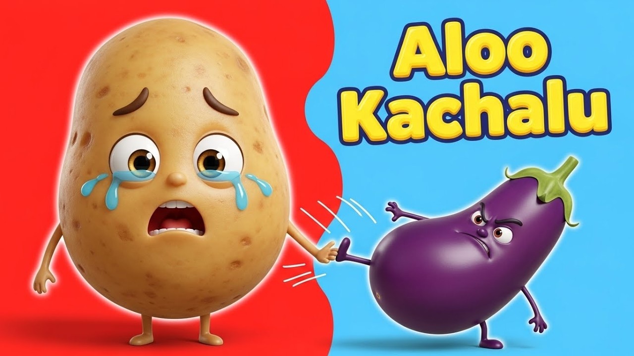 Aloo Kachalu Beta Kahan Gaye The? 🥔 | आलू कचालू बेटा कहाँ गए थे | Hindi Nursery Rhymes for Kids 🌈