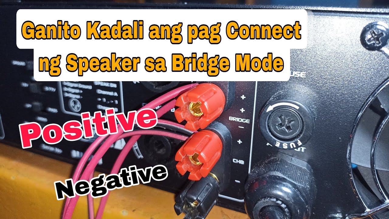Bridge Mode Connection Sa Power Amplifier Paano? How to Connect? Tutorial