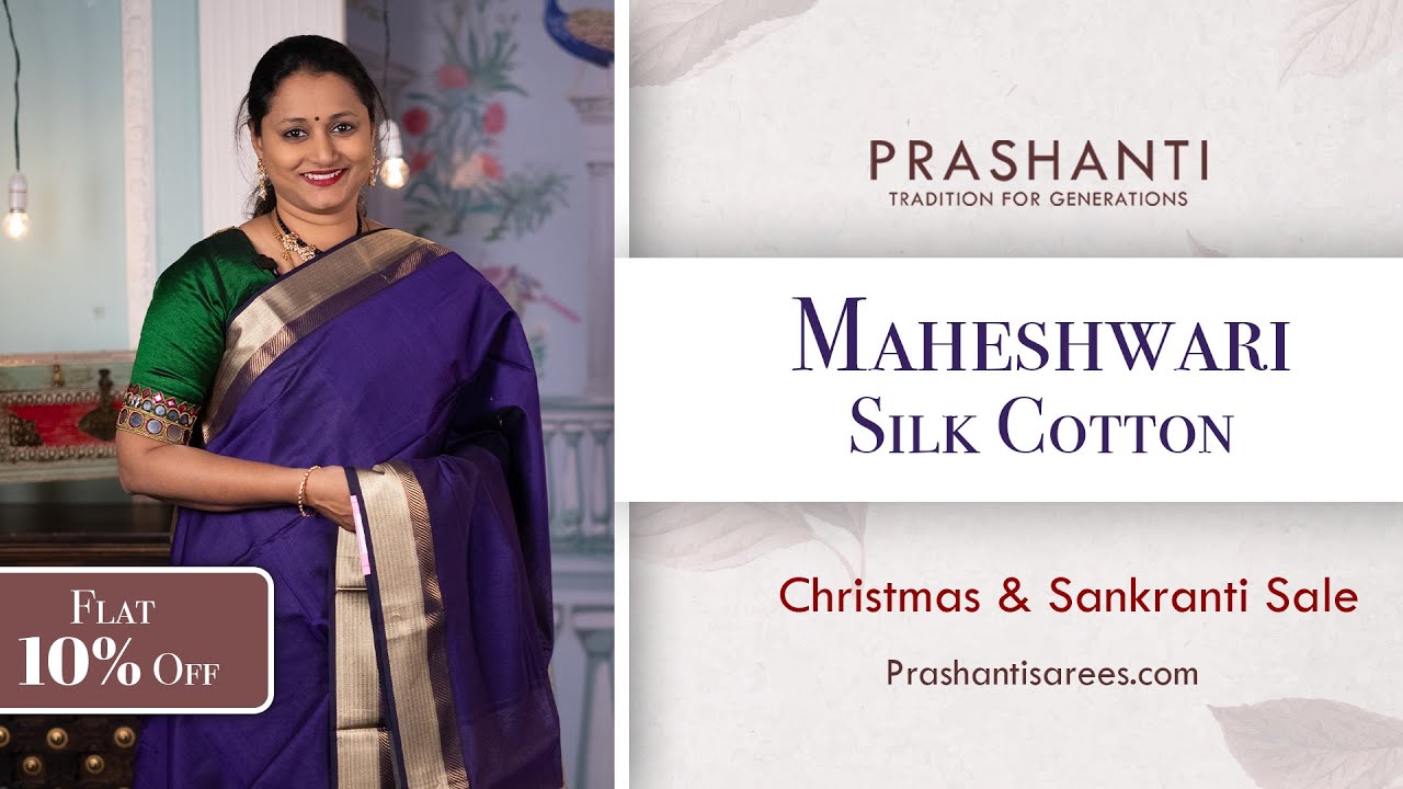 Maheshwari Silk Sarees | Flat 10% Off | Prashanti | 12 Jan 2024