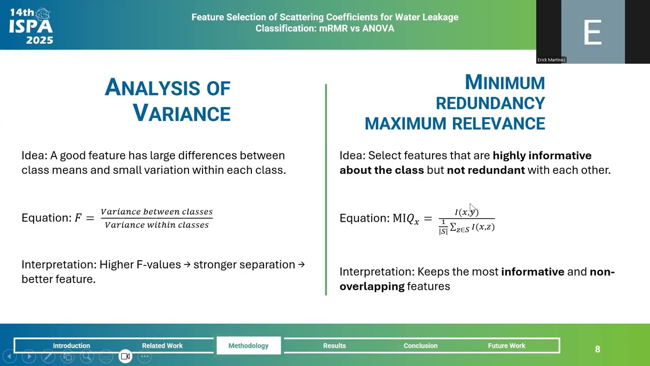Feature Selection of Scattering Coefficients: Minimum Redundancy and Maximum Relevance