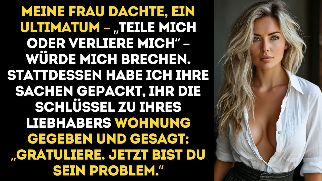 Sie dachte, ein Ultimatum würde mich brechen – stattdessen wählte ich die Freiheit und überließ..