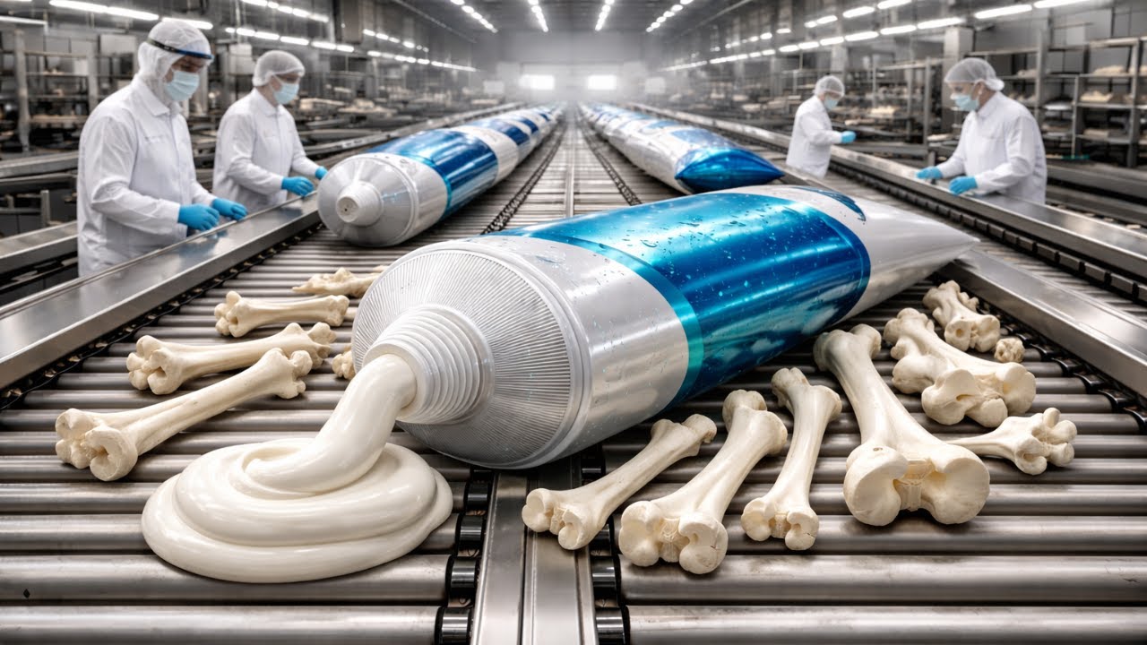 How It's Made: Inside the Toothpaste Factory From Animal Bones to Toothpaste #fullprocess #factory