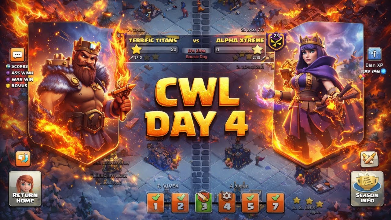CWL DAY 4 . EASY WAR @ClashOfClans #clashofclans #gaming 