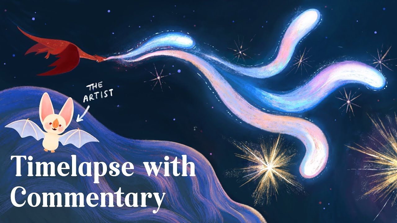 Children's Book Illustration Time-lapse with Commentary
