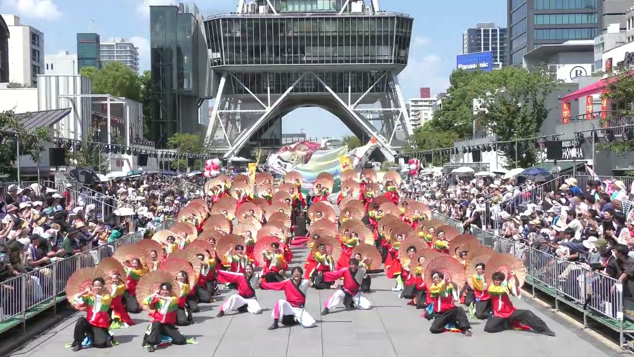京炎そでふれ！おどりっつ　第27回にっぽんど真ん中祭り テレビ塔パレード会場審査演舞