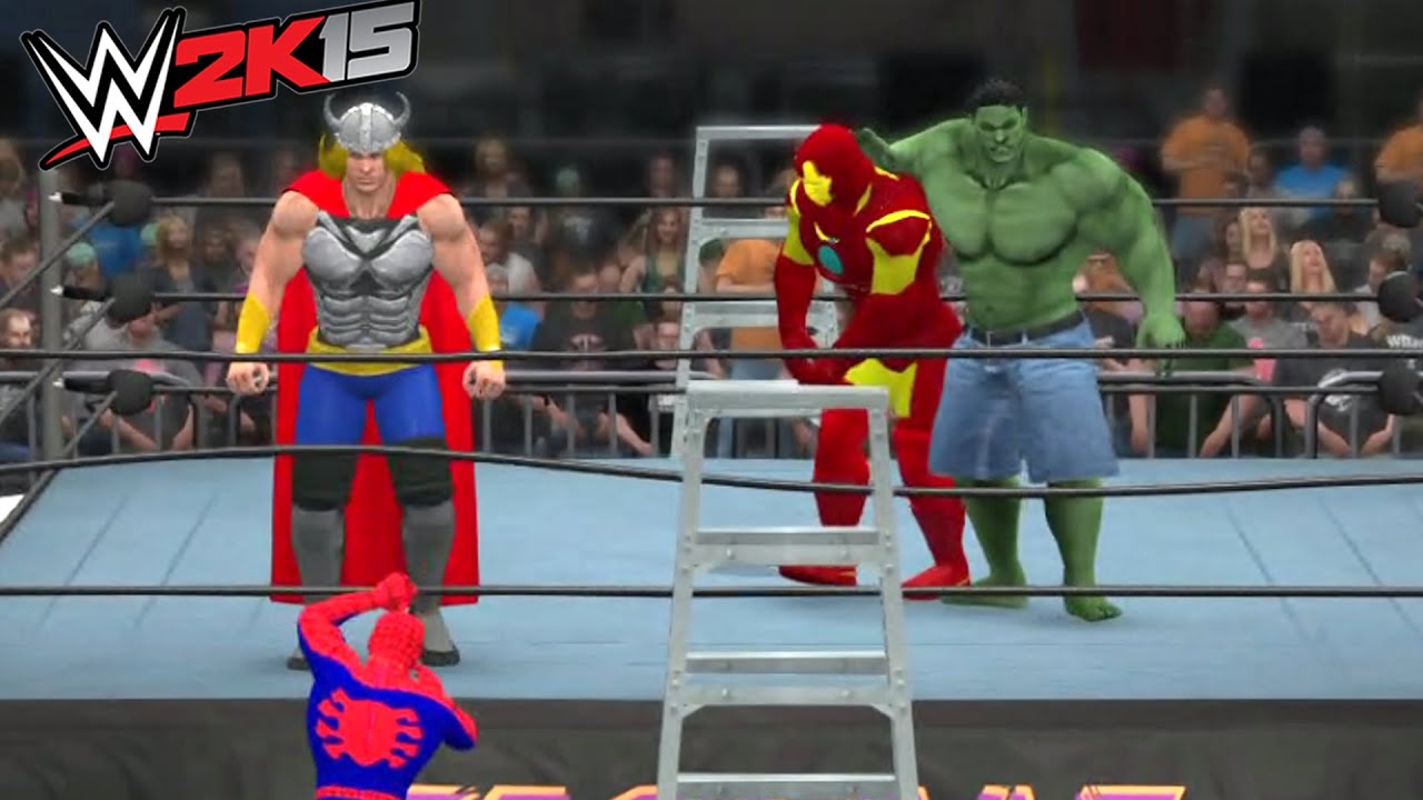 WWE 2K15 — ЧЕЛОВЕК-ПАУК ПРОТИВ ХАЛКА ПРОТИВ ЖЕЛЕЗНОГО ЧЕЛОВЕКА ПРОТИВ ТОРА — ЭПИЧЕСКАЯ БИТВА