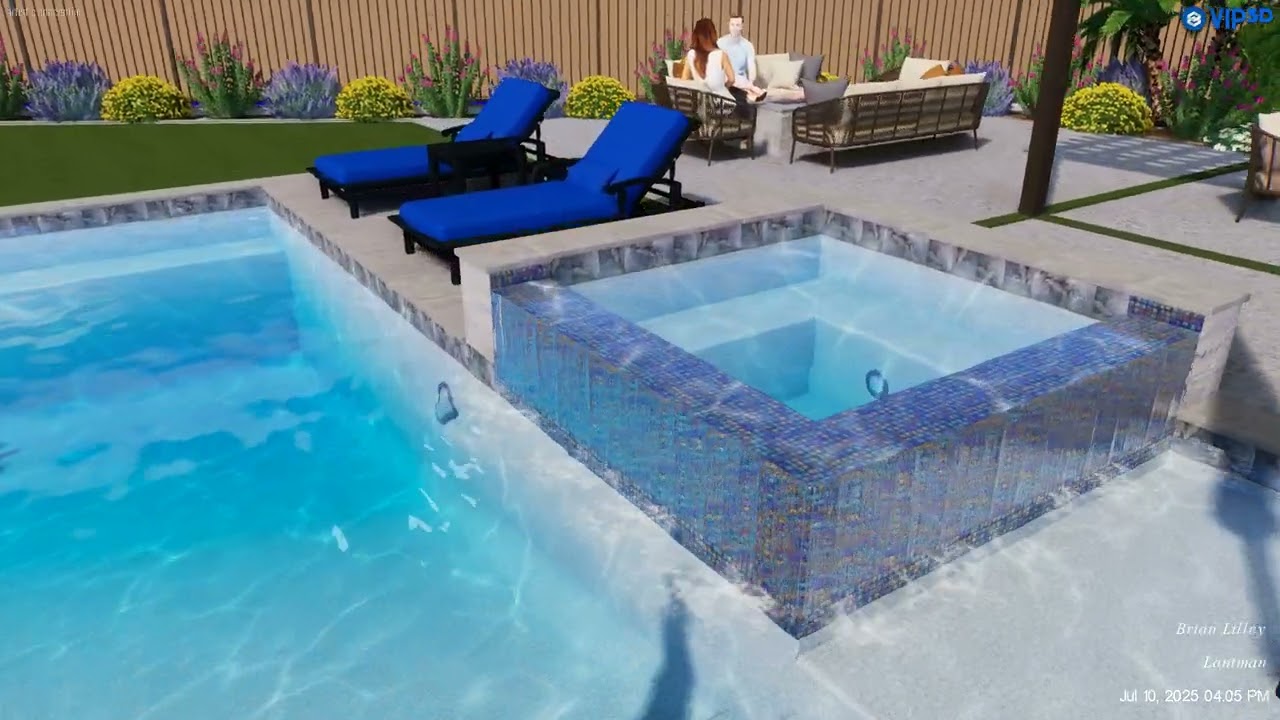 Lantman pool landscape
