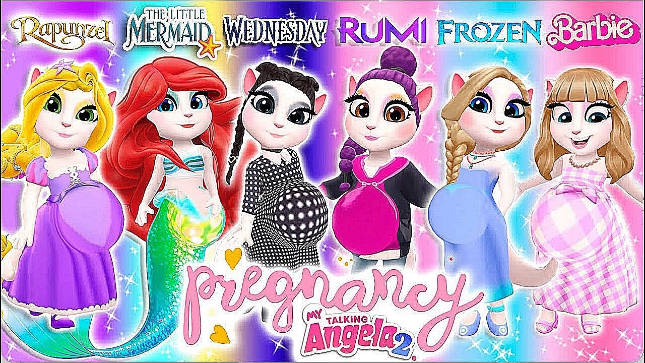 Angela2 | Pregnancy | Elsa Vs Harley Quinn Vs Ariel Vs Wednesday VS Barbie Vs Rapunzel VS Rumi →