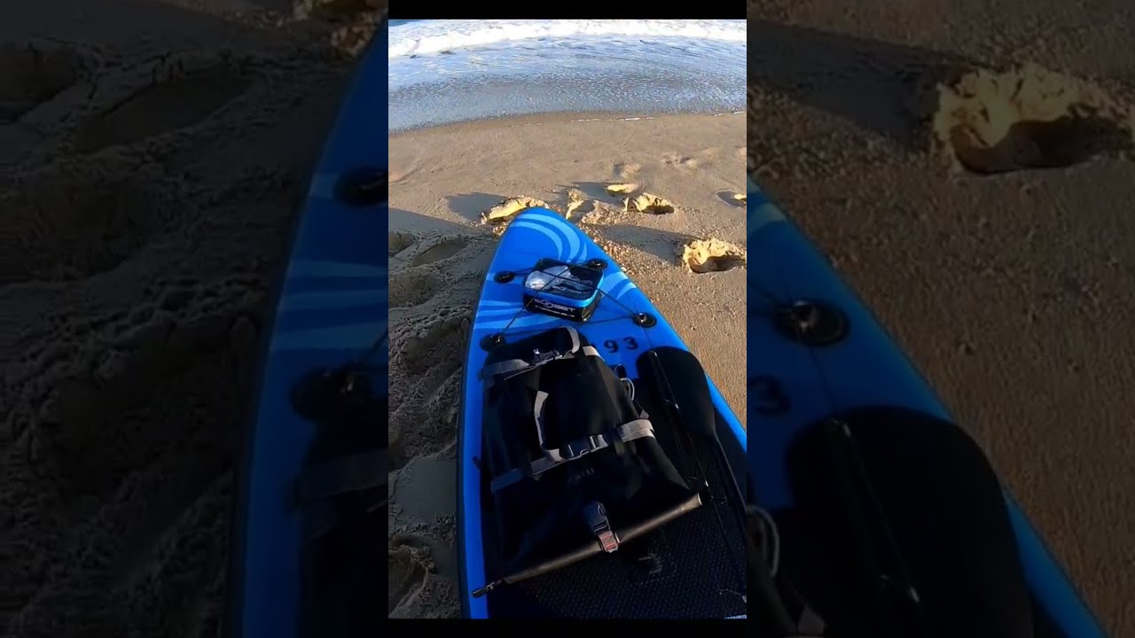 P&ecirc;che du Bar en paddle board (SUP) dans les vagues landaises en pleine zone de surf