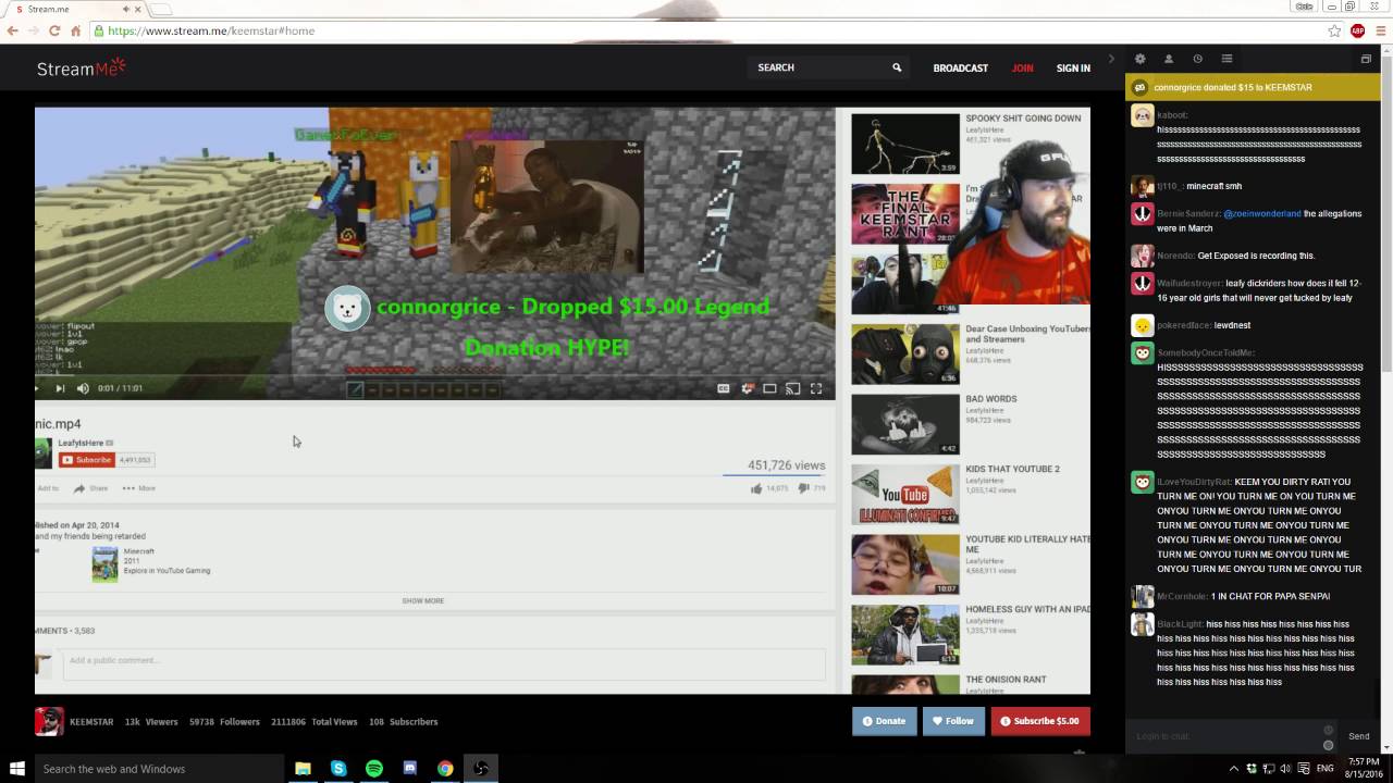 KEEMSTAR EXPOSES LEAFY FOR SUB BOTTING!