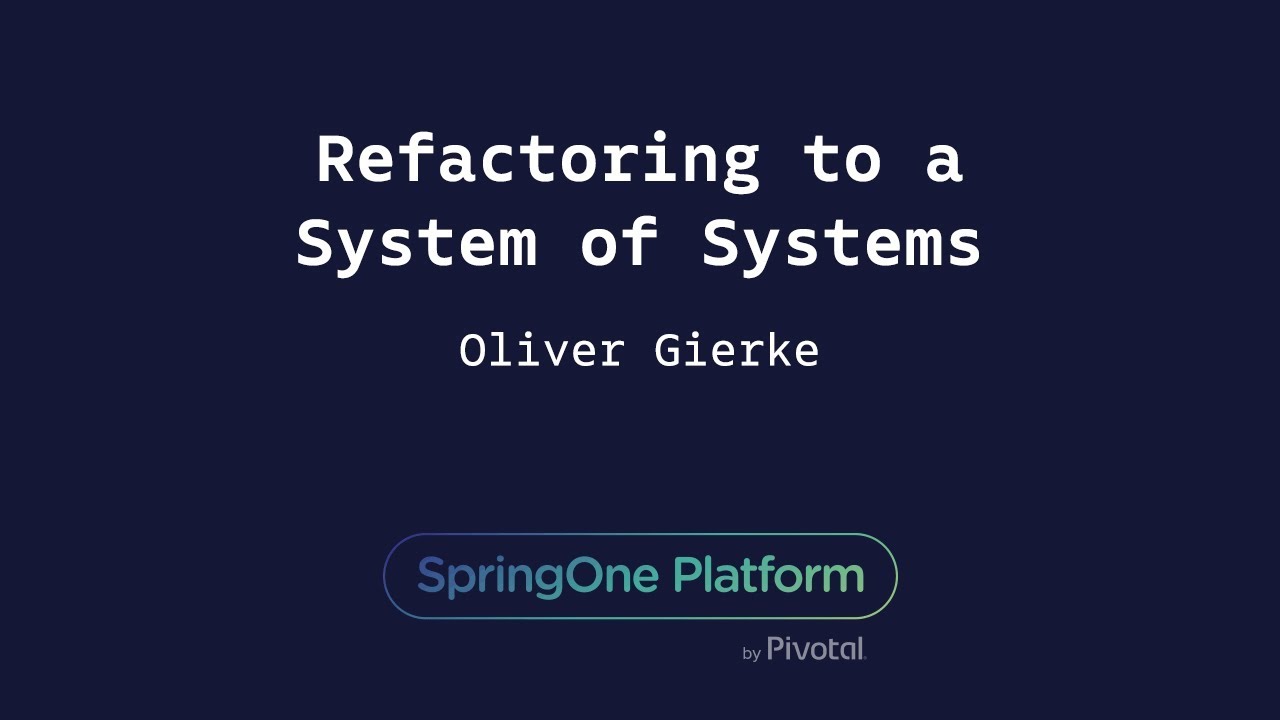Refactoring to a System of Systems - Oliver Gierke